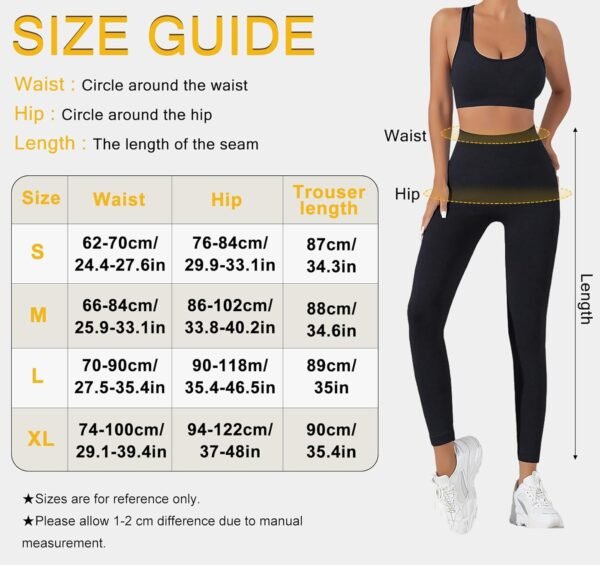 Zilams Legging de Sport de Compression Femme Taille Haute Scrunch Butt Leggings Push Up Fitness Pantalon de Sport Yoga Opaque sans Couture Slim Fit – Image 5