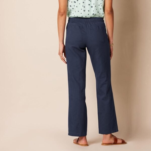 Amazon Essentials Pantalon Large En Lin Mélangé Avec Cordon De Serrage Et Coupe Décontractée (Disponible En Grande Taille) Femme – Image 3