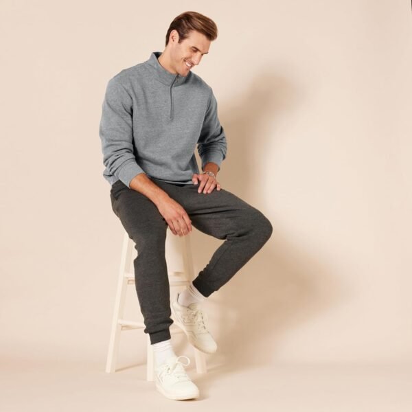 Amazon Essentials Sweat Polaire à Manches Longues avec Un Quart de Fermeture Éclair Homme – Image 7