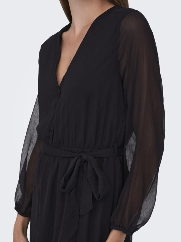 ONLY Robe Chemise Mini Manches Longues en Mesh imprimé avec col en V boutonné ONLCERA – Image 7