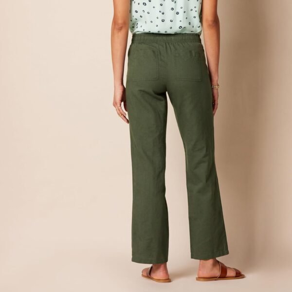 Amazon Essentials Pantalon Large En Lin Mélangé Avec Cordon De Serrage Et Coupe Décontractée (Disponible En Grande Taille) Femme – Image 3