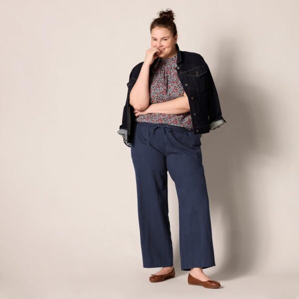 Amazon Essentials Pantalon Large En Lin Mélangé Avec Cordon De Serrage Et Coupe Décontractée (Disponible En Grande Taille) Femme – Image 7