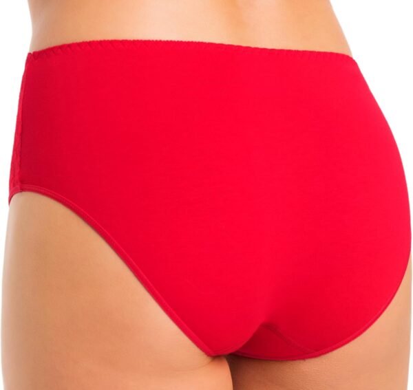 Teyli – Culotte Taille Haute en Coton avec Panneau en Dentelle à l’Avant, conçue pour Un Confort Optimal et Une Silhouette lissée. – Image 4