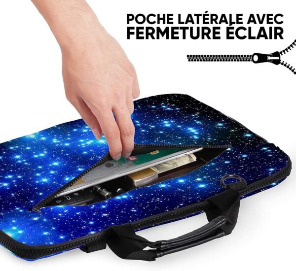 Sidorenko Sacoche Ordinateur 15/15.6 Pouces - Sac Ordinateur Moderne en Toile I Ordinateur Portable de Haute Qualité I Pochette Ordinateur Étanche à l'Eau et à la Saleté avec – Image 2