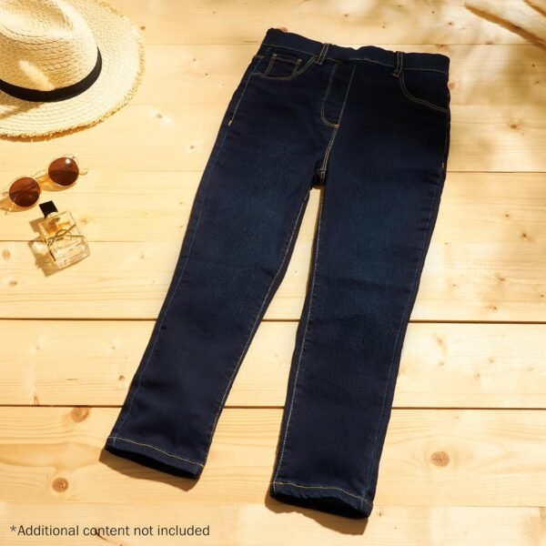 Jeggings Femme Jean Corsaire Confort Stretch Pantacourt Femme en Jean Capri Vêtements Femme Fille Ado Été Coton Jegging Slim Extensible Taille Élastique 36-48 – Image 4