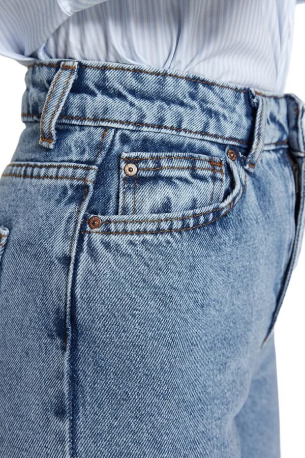 Trendyol Damen Gerade Mama Hohe Taille Jeans Femme – Image 6
