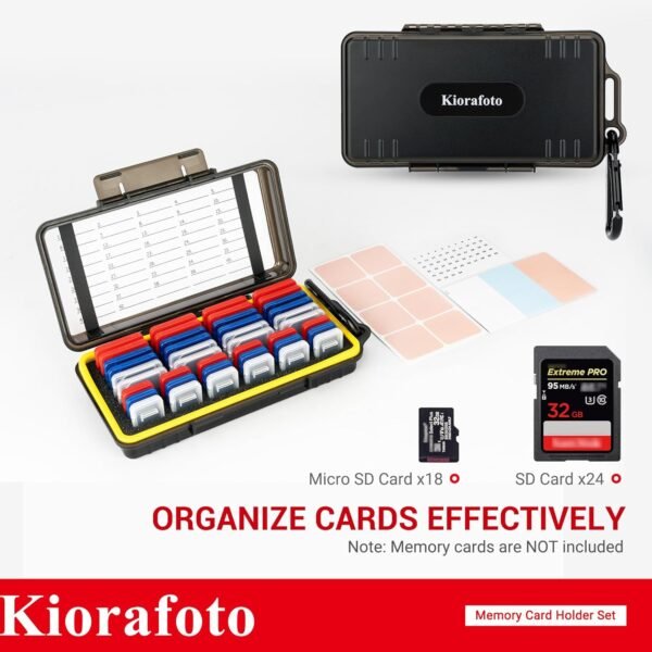 étui pour carte mémoire, Pour 24 SD + 18 Micro SD (avec boîte), Compacte – Image 2