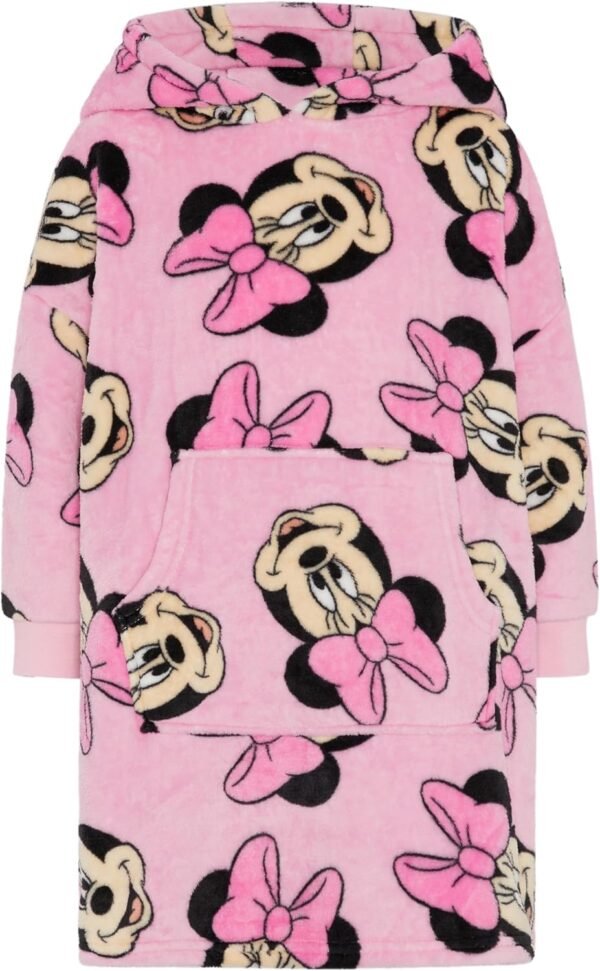 Minnie Mouse - Sweat à Capuche Filles Surdimensionné - Pull Couverture pour Filles avec Grande Poche Avant