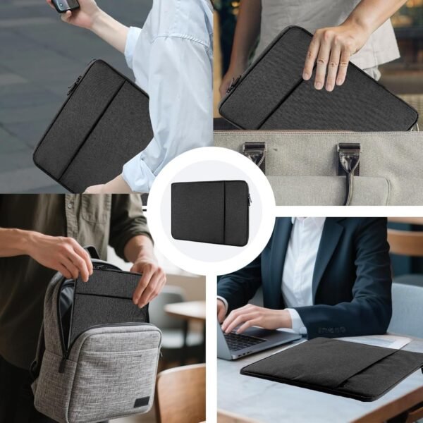 XRXYMQ 15,6 Pouces Pochette Ordinateur Housse Ordinateur Noir Sacs et Housses pour Housse Macbook Pro Résistante à l'eau Pochette Macbook Pro pour 15.6 HP Lenovo Dell Notebook – Image 6