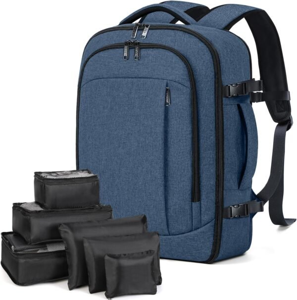 Lekespring Sac à Dos Voyage Cabine Ryanair 40x20x25, Sac à Dos Ordinateur Portable 14 Pouces pour Homme Femme avec 6 Sacs d'Organisation