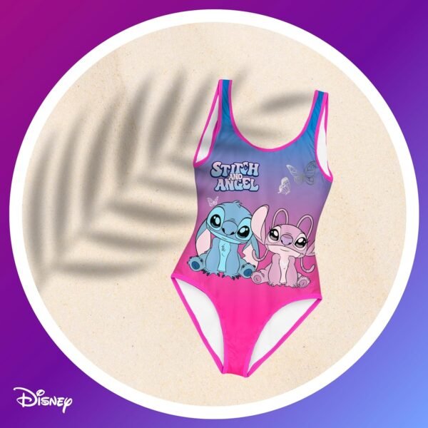 Disney Stitch et Angel Maillot de Bain Une Pièce pour Fille, Maillot de Bain Natation pour Enfant, Tailles 6 à 10 Ans – Image 4