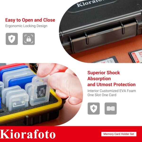 étui pour carte mémoire, Pour 24 SD + 18 Micro SD (avec boîte), Compacte – Image 5