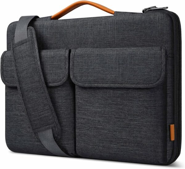 Inateck 360° Protection Housse Sacoche Ordinateur 13.3 Pouces Compatible avec 13 MacBook Air M3/M2/M1 2024-2012, 13 MacBook Pro M2/M1 2022-2012/14 MacBook Pro M3/M2/M1 Pro/Max 2023-2021, Noir Gris