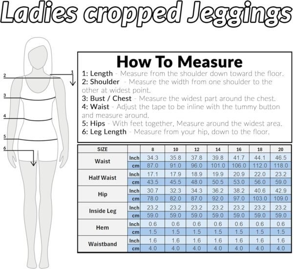 Jeggings Femme Jean Corsaire Confort Stretch Pantacourt Femme en Jean Capri Vêtements Femme Fille Ado Été Coton Jegging Slim Extensible Taille Élastique 36-48 – Image 6