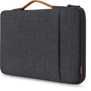 Inateck Housse 13 Pouces Compatible avec 13 MacBook Air M4/M3/M2/M1 2025-2018, 13 MacBook Pro M2/M1 2022-2016, 12.3 Surface Pro 11/10/9/X/8/7/6/5/4/3, Noir Gris