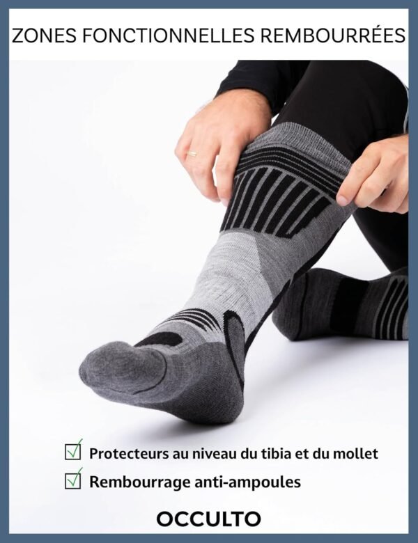 Occulto Chaussettes de Ski Homme lot de 2, lot de 4 (modèle: Felix) – Image 4