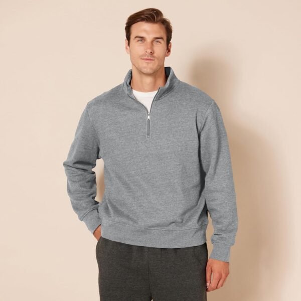 Amazon Essentials Sweat Polaire à Manches Longues avec Un Quart de Fermeture Éclair Homme – Image 5