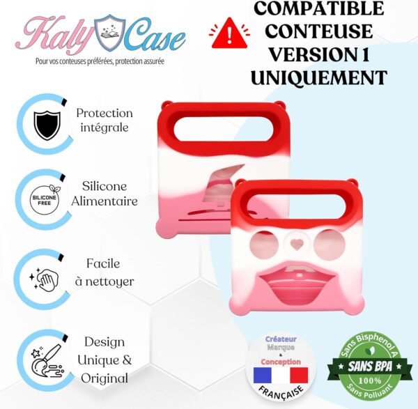 Housse de Protection Kalycase Compatible Enceinte Merlin V1 - Coque Silicone Boite a Histoire - 7 Couleurs (MULTIROUGE) – Image 2