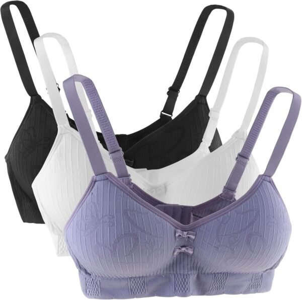 Anntry Soutiens-Gorge en Coton pour Adolescentes sous-vêtements Respirants Soutien-Gorge de Sport avec Bretelles réglables Bralette d'entraînement pour Femmes Filles