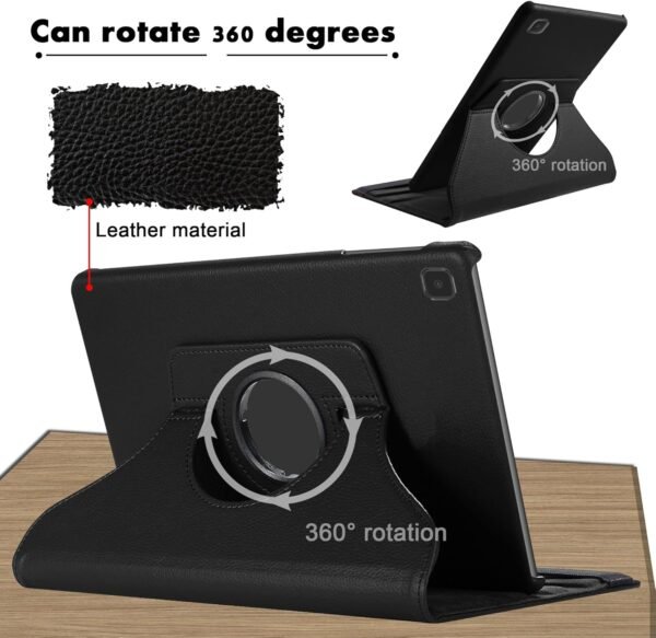 SWEIMEN Étui Rotatif pour Samsung Galaxy Tab A 8.0 (2019) SM-T290/T295 Tablette Housse de Protection avec Réveil Automatique Rotation Coque – Image 2