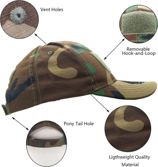 ehsbuy Camo Casquette Homme avec Refroidissement Cache-Cou Casquettes de Baseball Visage Écharpe Armée Tactique Militaire Chapeau Tour de Cou pour Courir Chasse Cyclisme Sports – Image 4