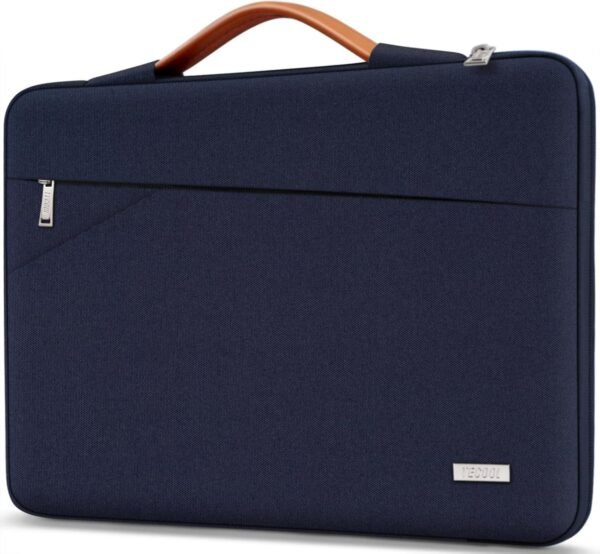 TECOOL 13,3 Pouces Housse Compatible avec MacBook Air 13 13,6 M1 M2 M3 M4(2010-2025), MacBook Pro 13(2012-2022), MacBook Pro 14 (2021-2024), Pochette 13 Ordinateur Portable Sac, Bleu Foncé