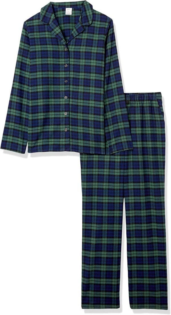 Amazon Essentials Femme Ensemble Pantalon de Pyjama et Chemise en Flanelle à Manches Longues boutonnés sur Le Devant – Image 3