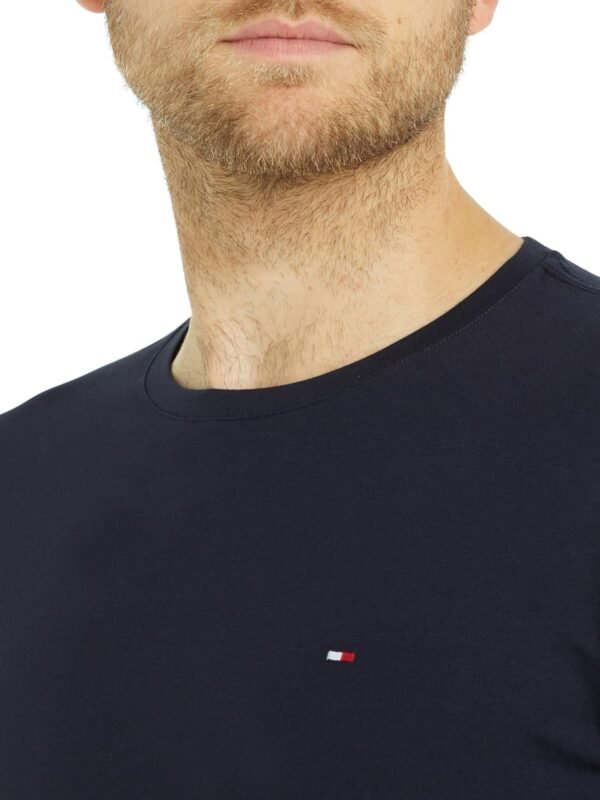Tommy Hilfiger T-Shirt Homme Stretch Slim Fit Long Sleeve Tee Encolure Ronde – Image 3