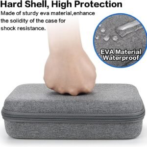 Alternative view of Teskyer Sac Rangement Cable Voyage - Coque Rigide, Imperméable, Meilleure Protection, Grande Capacité, Portable, Voyage Accessoires, 14 x 22 x 6,5 cm, Gris