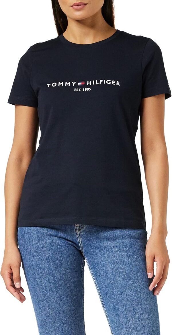 Tommy Hilfiger T-Shirt Manches Courtes Femme Heritage Col ras-du-cou