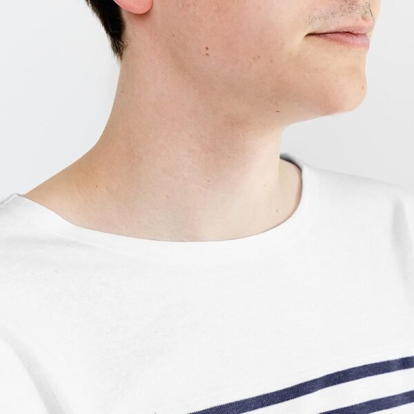 Breizh Ocean - Marinière LANESTER, Tee-Shirt rayé Manches Longues, épais en Coton Bio - Mixte, Homme ou Femme - XS au 4XL – Image 4