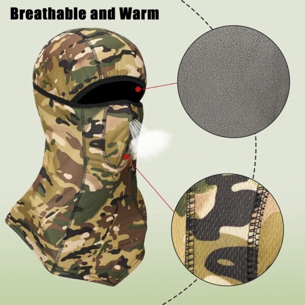 Hestya Gants de Chasse Camouflage pour Hommes Cagoule de Chasse Couvrant Tout Le Visage Gants Camouflés Coupe-Vent Antidérapants(L,Série d'écrans Tactiles) – Image 6