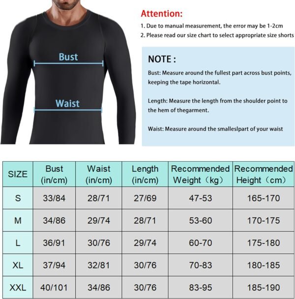 Smatstyle Maillot Compression à Manches Longues pour Homme Sports Séchage Rapide en Maille Respirante pour Course à Pied Fitness – Image 5
