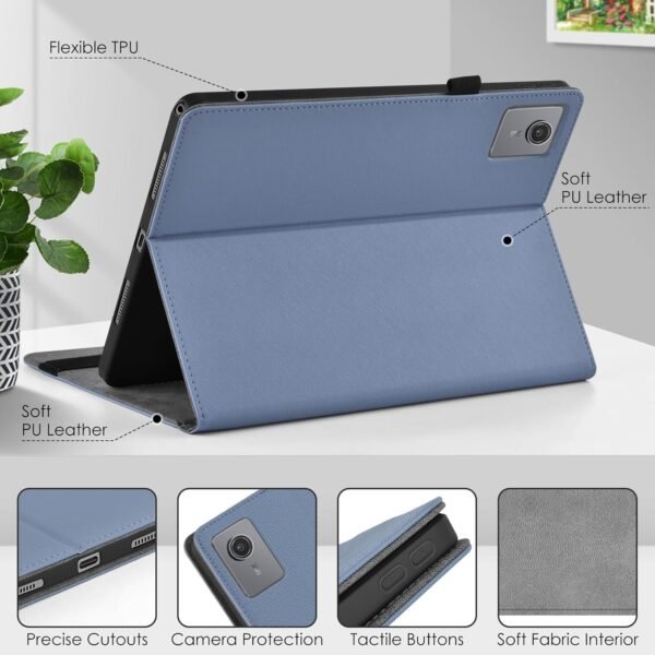 KATUMO Coque Étui pour Tablette Lenovo Tab M11 (11") 2024 TB330FU/331FC, avec Porte-Stylo, Housse Cover Case de Protection Fin et Rigide, en Cuir TPU Souple, Visualisation Multi-Angle – Image 5
