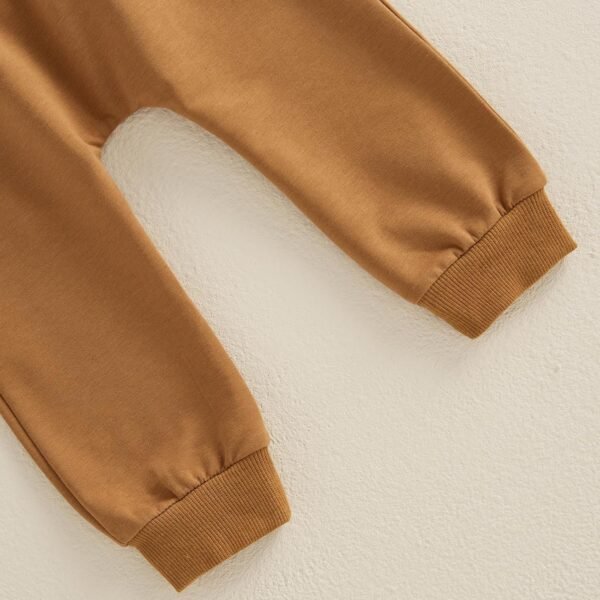 Geagodelia Ensemble de survêtement pour enfants de sport, vêtements pour bébé, jogging, contraste, couleur avec capuche, oreilles d'ours + pantalon de jogging – Image 6