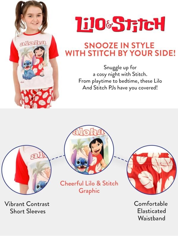 Disney - Ensemble De Pyjamas - Lilo & Stitch - Fille – Image 6