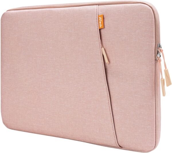 JETech Housse Ordinateur Portable pour 14 Pouces MacBook Air/Pro, MacBook Pro M4 / M3 / M2 / M1 2021-2024, Étui Sacoche Étanche avec Poche Portable, Compatible avec 14 Pouces Carnet (Or Rose)