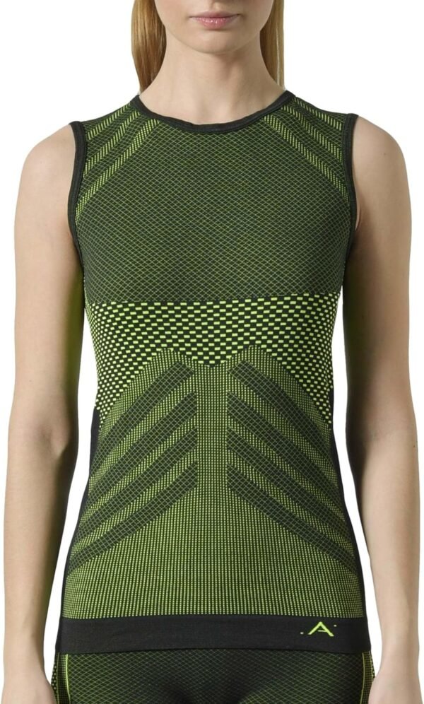 Risalti Debardeur Femme Thermique Energy - sous Vêtement Thermique Femme élastiques et Respirants, Haut Thermique Femme, Débardeur Femme sans Couture - Made in Italy