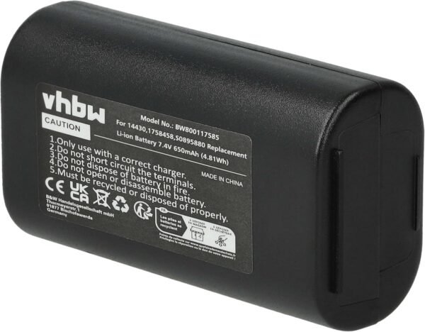 vhbw Batterie Remplacement pour Dymo 1758458, S0895880, S0915380, W003688 pour imprimante, Scanner, imprimante d'étiquettes (650mAh, 7,4V, Li-ION) – Image 8