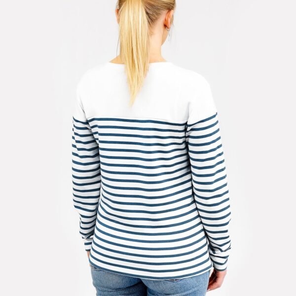 Breizh Ocean - Marinière LANESTER, Tee-Shirt rayé Manches Longues, épais en Coton Bio - Mixte, Homme ou Femme - XS au 4XL – Image 6