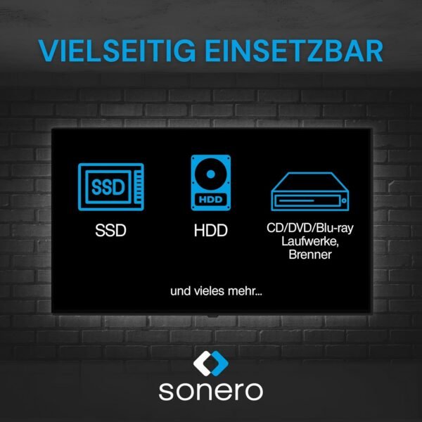 sonero® jeu de câbles de données SATA III 6Gb/s, 2x 0,50m, coudé + 2x 0,50m, jaune – Image 4