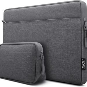TECOOL 14 Pouces Housse Ordinateur Portable pour 14 Pouces Lenovo Thinkpad HP Dell Acer ASUS Chromebook Notebook Laptop, 15,3 MacBook Air M3 M2, Pochette 14 PC Portable Protection, Gris foncé