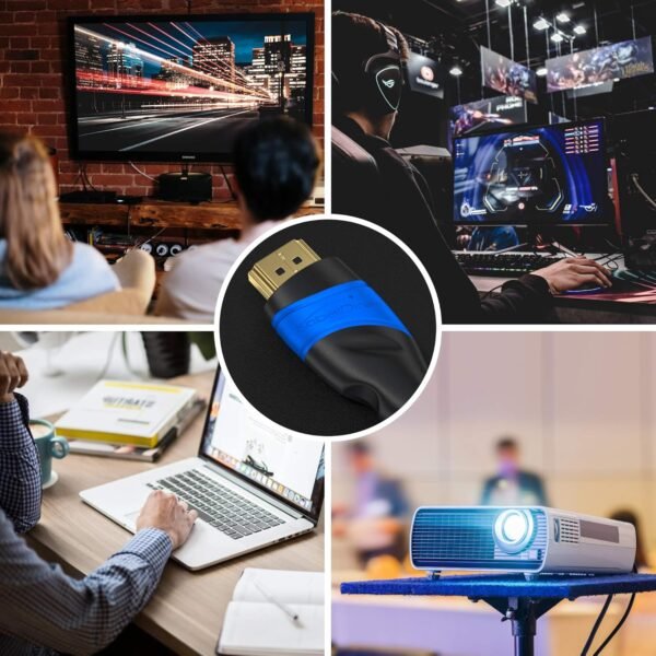 KabelDirekt – Câble HDMI 8K / 4K – 2x 5m et autres longueurs (0,15m à 22,5m) – Câble HDMI conçu en Allemagne – 10K/8K@60Hz/4K@120Hz – HDMI Câble pour TV HD, PC, PS5, Xbox, Switch – Image 3