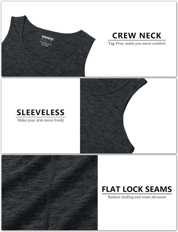 EKLENTSON Débardeur Hommes sans Manches Vêtement Débardeur Séchage Rapide Respirant Muscle Gilets Fitness Sport Tee Shirt – Image 5