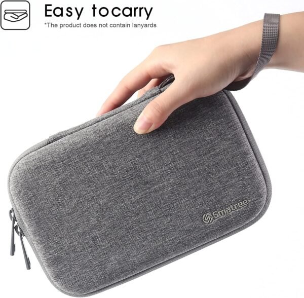 Smatree Étui Rigide pour Apple Magic Mouse, Chargeur Magsafe, Adaptateur Secteur, Câble USB, Pencil, Étui de Rangement pour Accessoires Électroniques pour Macbook, Petit Sac - Gris – Image 8