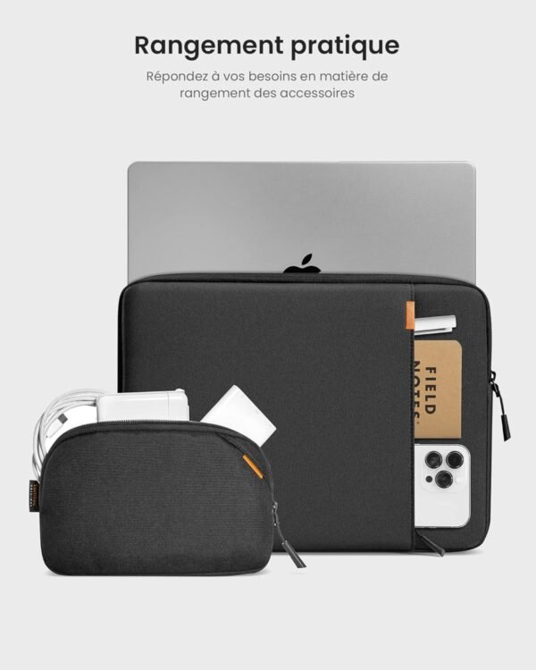 tomtoc 360° Housse pour Nouveau 16 Pouces MacBook Pro M4/M3/M2/M1 Pro/Max (2024-2019) A3403 A3186 A2991 A2780 A2485 A2141, Protection intégrale Hydrofuge Sacoche pour Laptop avec Accessoires Sacoche – Image 6