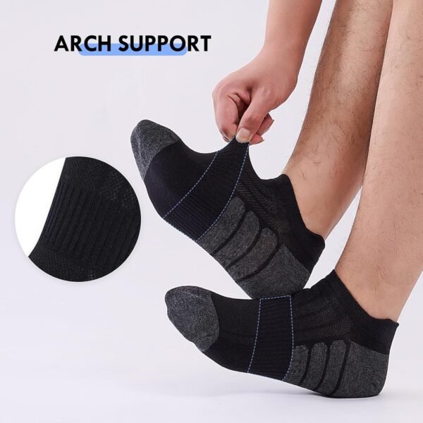 Stoeury 10 Paires Chaussettes Homme Femme, Socquettes Homme en Coton Respirant, Chaussettes Basses Homme Confortables avec Filet Respirant pour Running, Sport – Image 3