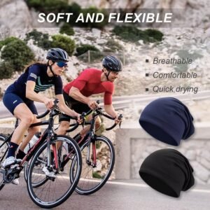 Alternative view of Kavya Bonnets Homme Hiver Bonnet De Nuit Homme Femme Durag Homme Adapté pour Le Sport Chimio Le Cyclisme 2 Pièces