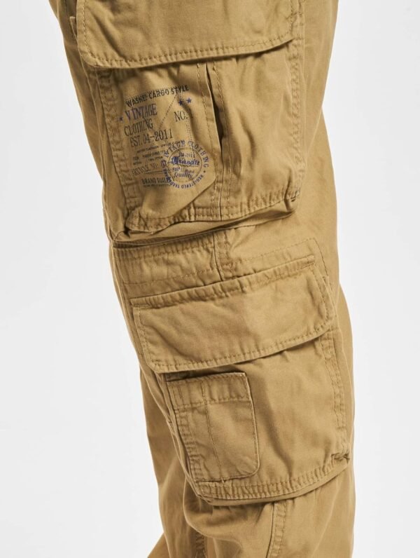 Brandit Pantalon Slim Pure Vintage Homme Pantalon Cargo Noir Cargo – Image 8