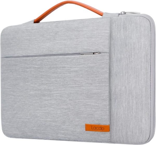 Lacdo 360° Protection 14 Pouce Housse Ordinateur Portable pour ASUS Acer HP Lenovo Chromebook, ASUS Vivobook/Zenbook 14, HP EliteBook 14, Dell Inspiron 14, Lenovo IdeaPad 14, Huawei MateBook D14, Gris